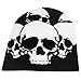 Men Lady Skull Head Pattern Black White Knit Elastic Winter Warmer Beanies Hat Cap