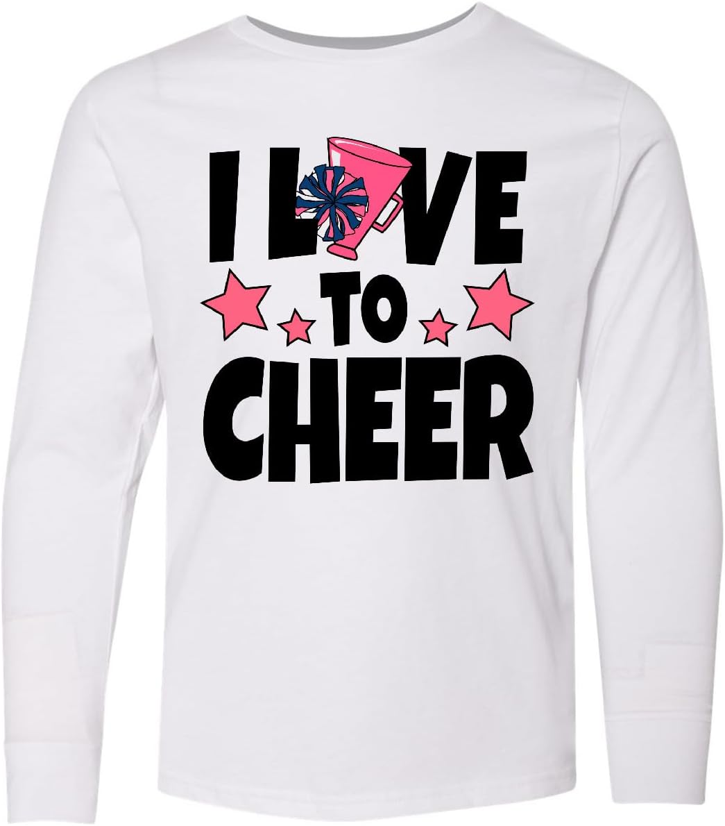inktastic I Love to Cheer with O Being Replaced By Youth Long Sleeve T-Shirt