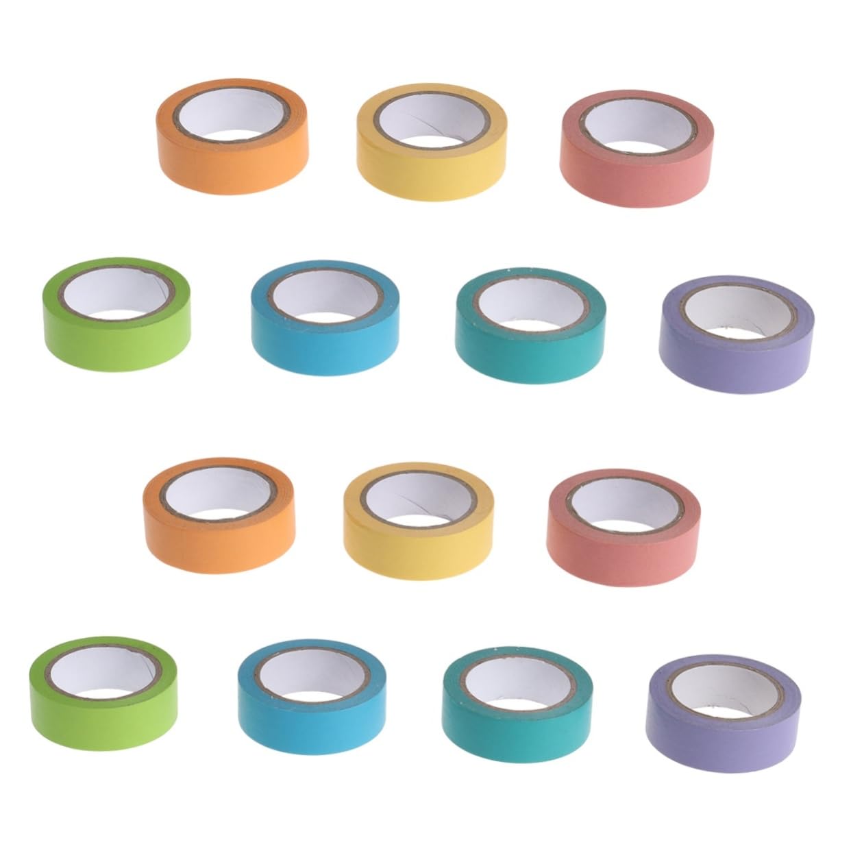 EXCEART 14rollos Cinta Washi Decorativa De Vibrantes De Tonos De Arcoíris para Manualidades y Scrapbooking