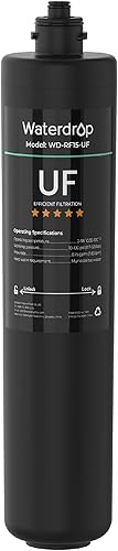 Miniatura 9 de Waterdrop RF15 Cartucho de filtro de repuesto para filtro de agua debajo del fregadero de 15UA/15UB/15UC, reduce PFOA/PFOS, PFAS, plomo, cloro, mal