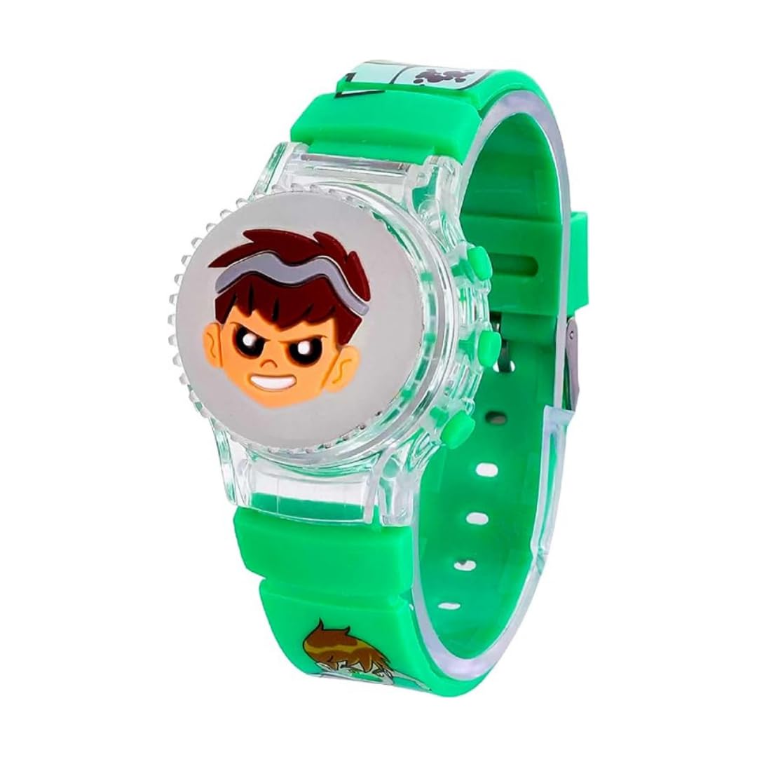 Zordik- Silicone Kids Ben 10 Digital Watch with Spinner and Led Lights, Revolving Cap, Cartoon Printed Strap, for Boys & Girls, Random Color, Age:4-12 Years (Random Color) (B0DFTQPRSV) Amazon Price History, Amazon Price Tracker