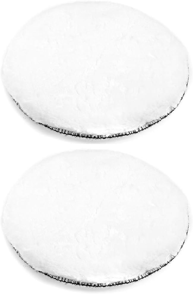 uxcell 5" Wool Polishing Pad Hook and Loop Buffing Wheel for Orbital Polisher Buffer 2 Pcs