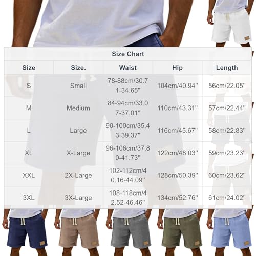 Shorts holgados casuales para hombre con bolsillos miniatura 4