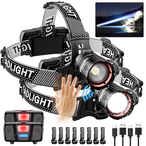 Lampe frontale LED haute luminosité rechargeable pour la randonnée