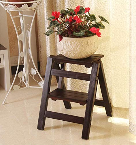 Escabeau portable pliable en bois pour sécuriser vos accès en hauteur à la maison - 3