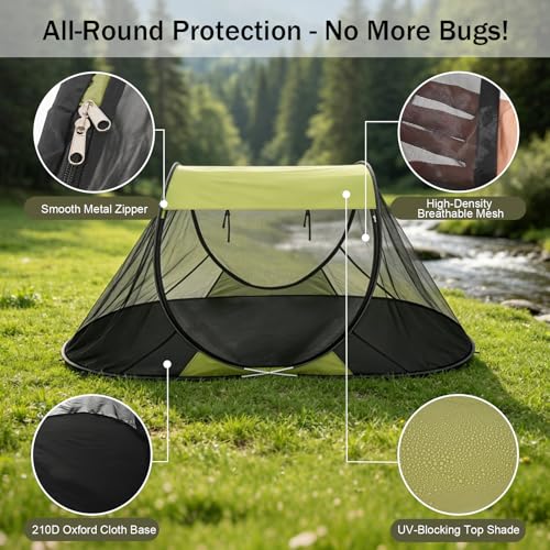 Carpa mosquitera plegable para 1 persona para camping miniatura 3