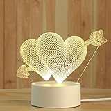 心臓を通る3Dランプアクリル矢印USBLEDナイトライト家庭用寝室の誕生日の装飾の結婚式のギフトのためのネオンサインランプ CDKPAWMZ