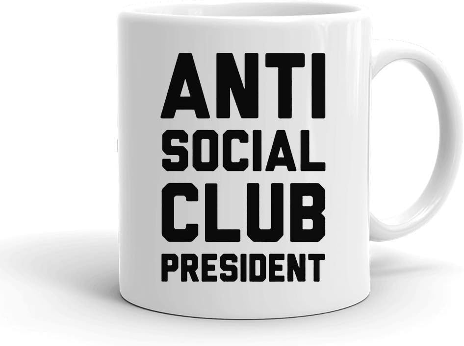 Anti Social Club President White Ceramic Mug For Tea And Coffee