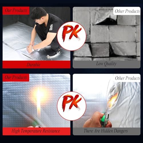 Self-Adhesive Thermal Insulation Mats, 5MM Thick Aluminum Foil Foam Heat Barrier for Walls, Roofs, and Floors - Easy Install Anti-Freeze Insulation Cotton, 10m Long