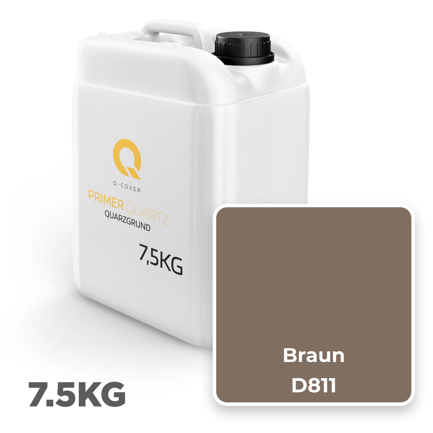 Quarzgrund für Dekorativer Putz mit Mica Braun D811 7,5KG | Acrylatdispersion Grundiermittel Innen & Außen für Wände und Decken Grundierung Schutz Mosaikputz ca. 0,3-0,4 KG/m2