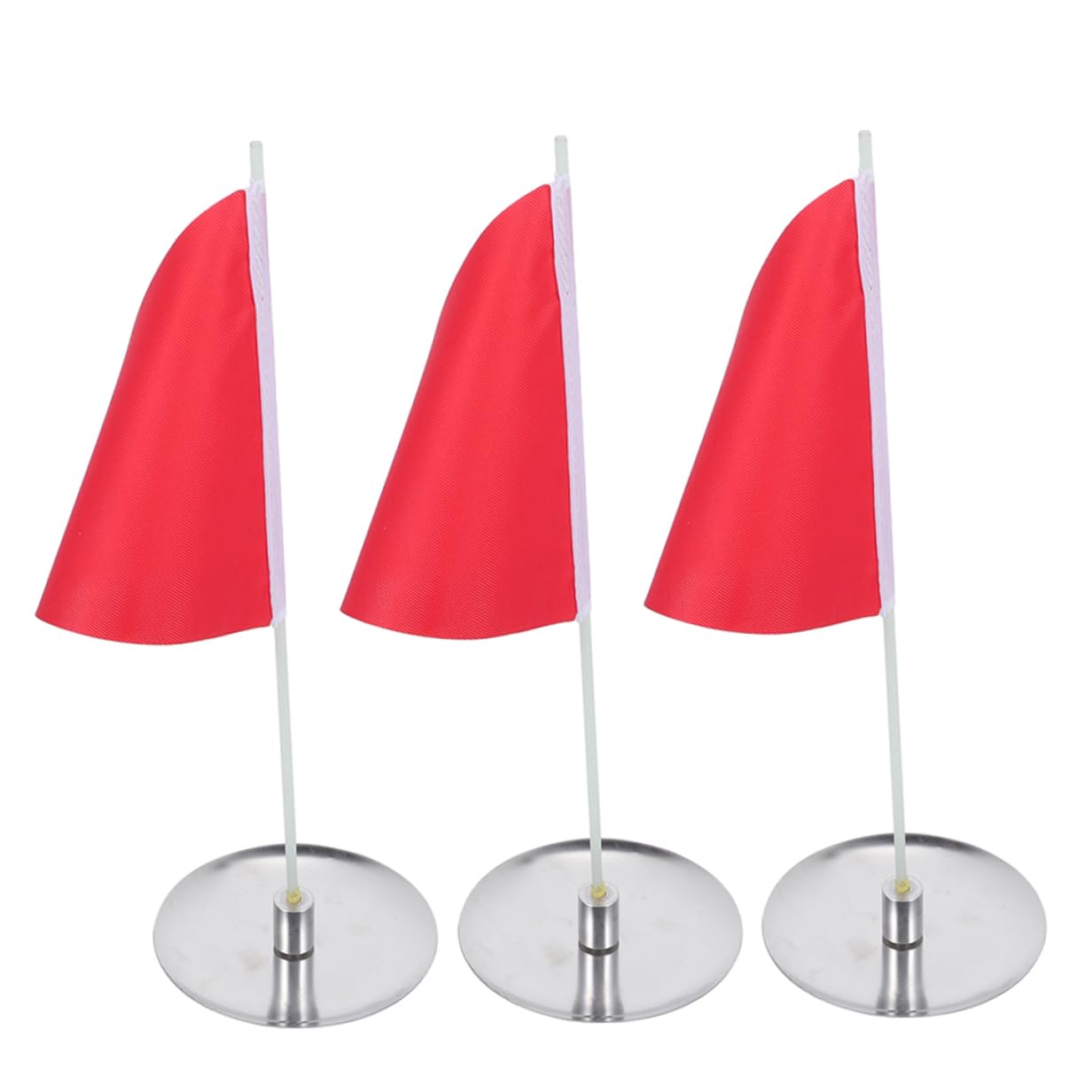VICASKY 3-Piece Green Flagpole Set Golf Hole Cups Flags Stainless Steel for Accurate Practice