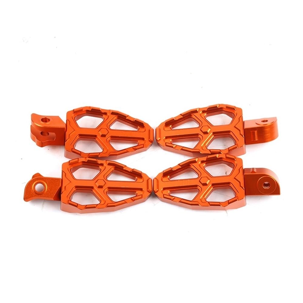 Pédales 321RR et 450RR en alliage d'aluminium orange pour moto avant et arrière