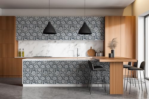 Autocollant décoratif fleurs peintes Wallfluent rouleau adhesif 100x50 cm - 7