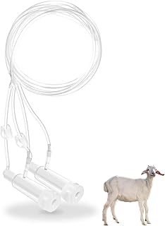 Milking Machine Accessory Goat Teat Cup, Double Cup with Tube for Goat, Sheep, Camels, Farm Tool