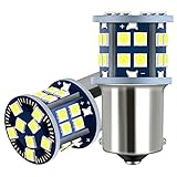 EBAIFUN 12V 1156 LED Light Super Bright White 1141 1003 BA15S Single Filament Base Replacement Bulb for Car Truck Motorcycle RV Trailer Camper Tail Back Up Reverse Light 28-LEDs 3030 Chipset 2-Pack