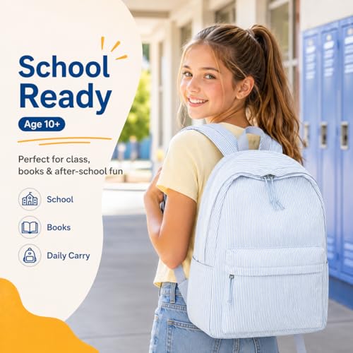 Image of BTOOP School Backpack for Teens Girls, Cute Corduroy Bookbag Lightweight 15.6 inch Laptop Bag for Women Casual High School College