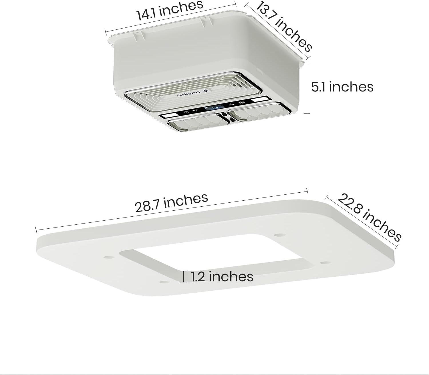 12V Rv Air Conditioner With Heat Pump, 11,500 Btu Rooftop Ac...