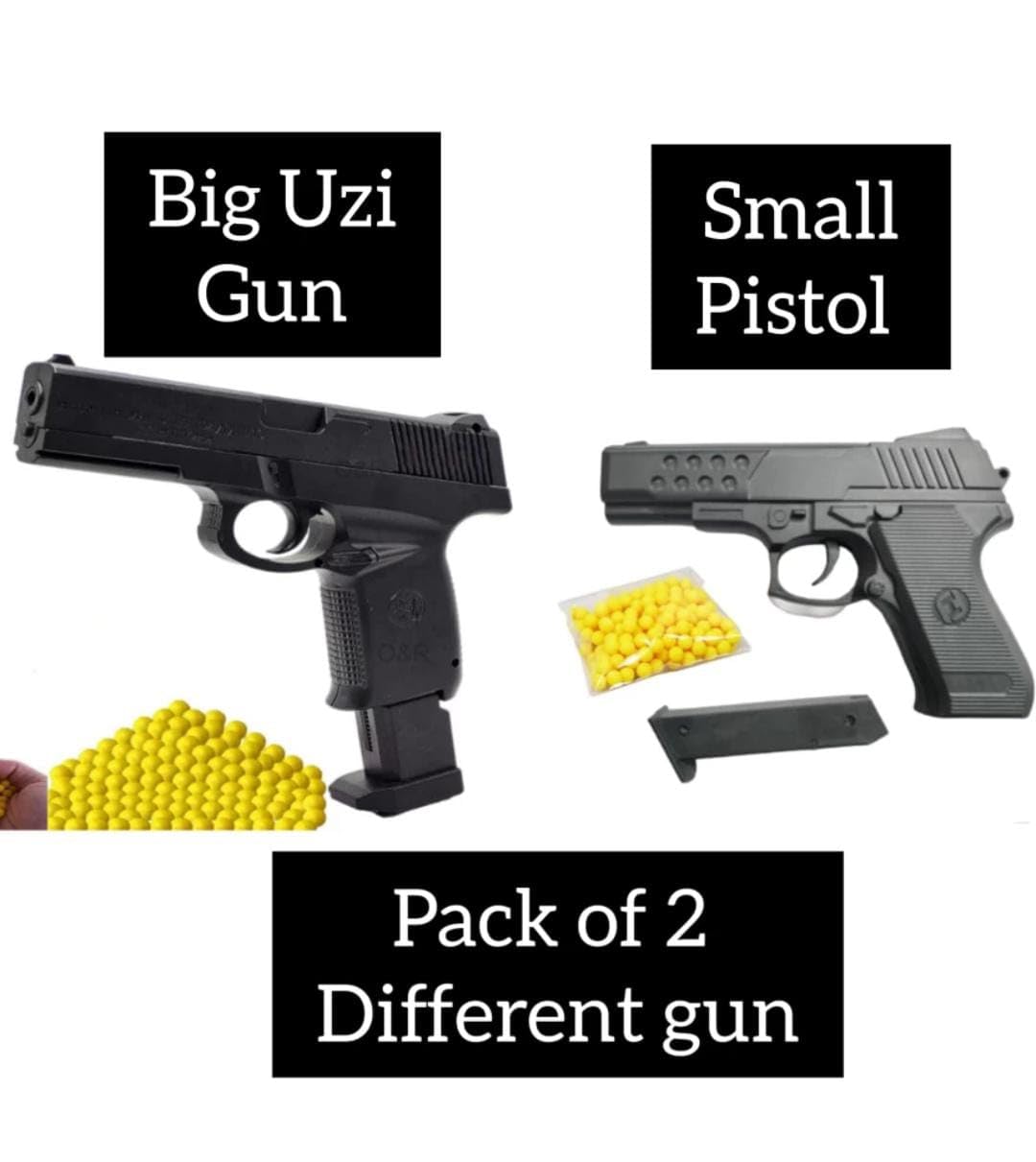 Shivraj® Pack of 2 Different bb Guns Guns, Big Uzi Gun and Small Pistol with 6 mm Bullets (B0DFPST8ZB) Amazon Price History, Amazon Price Tracker