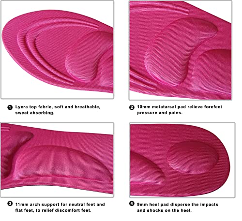 Plantillas de espuma viscoelástica con soporte para arco para mujer miniatura 3