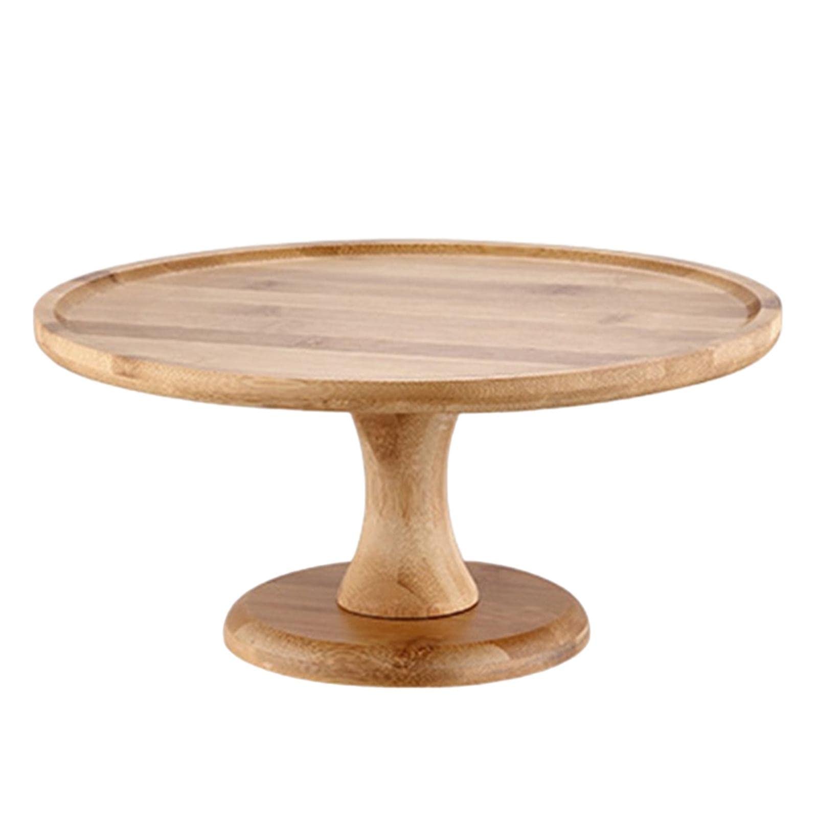 Soporte de madera de bambú for pastel, soporte redondo for exhibición