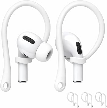 Mizi [3Pair] Ear Hooks for Pro 2, Pro 1, Pro 3, 1/2/3/4 Upgraded Anti-Slip Over Ear Sports Clip Hooks, Comfortable Fit Accessories - White
