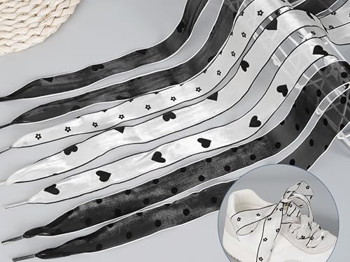 Flat Shoe Laces Snow Yarn Silk Ribbon Shoelaces Fashion Soft Shoestrings for Sneakers 2 Pairs2