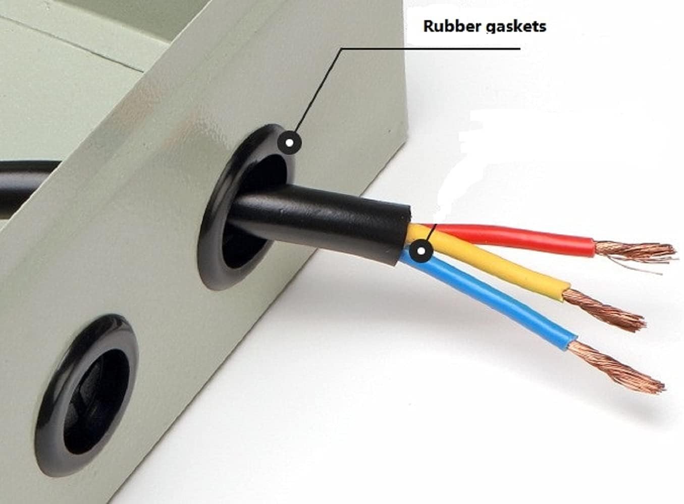 170 Pieces of Rubber gaskets in 7 Sizes, Double-Sided Round Rubber Hole Plug Kits, Used to Protect Cables, Wires, firewalls, Hole Plugs, and Automotive Supplies