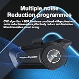 Motoke Motorcycle Helmet Speakers, Motorcycle Helmet Bluetooth Headset with Hi-Fi Speakers Dual Noise Reduction, Headphone Strong Bass/IPX6 Waterproof Headphone Speaker Compatible All Helmets - Image 6