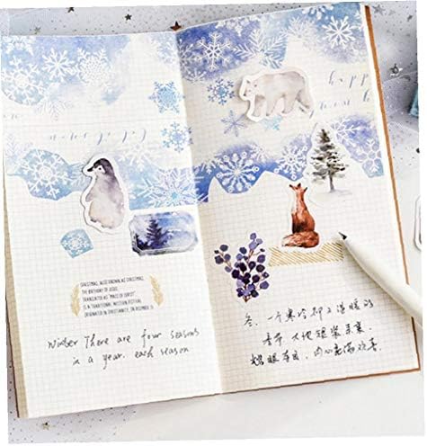 BYFRI 46pcs Winter Forest Small Animals Paste Mini Paper Sticker Package Diary Decoration Sticker Album Scrapbooking