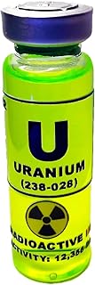 Uranium Vial Glowing Under UV light Prop Replica Radioactive Nuclear Joke