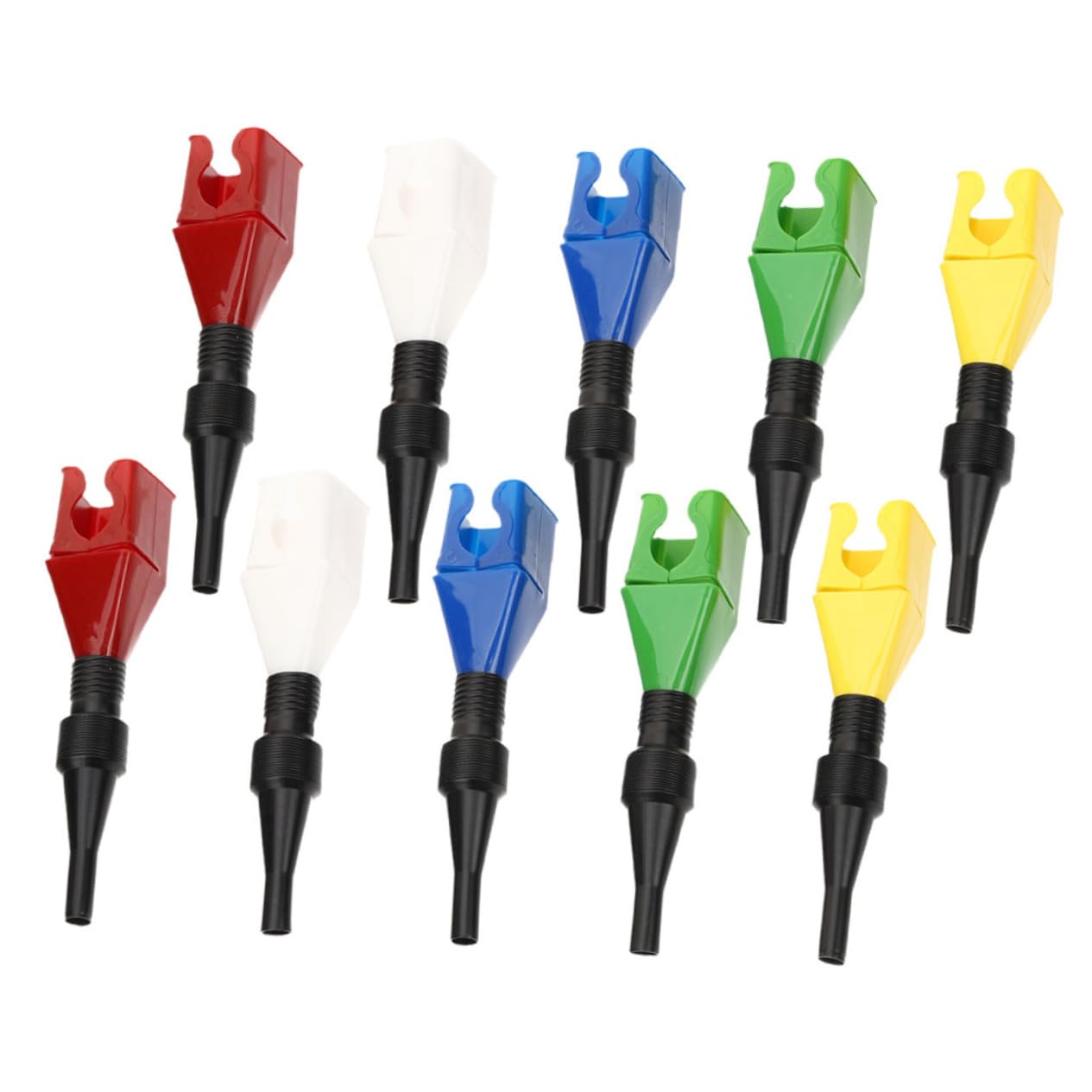 MAGICLULU 10pcs Flexible Fuel Funnel Set Hose Square Nozzle Portable Gas Oil Funnel for Cars Motorcycles and Petrol Filling