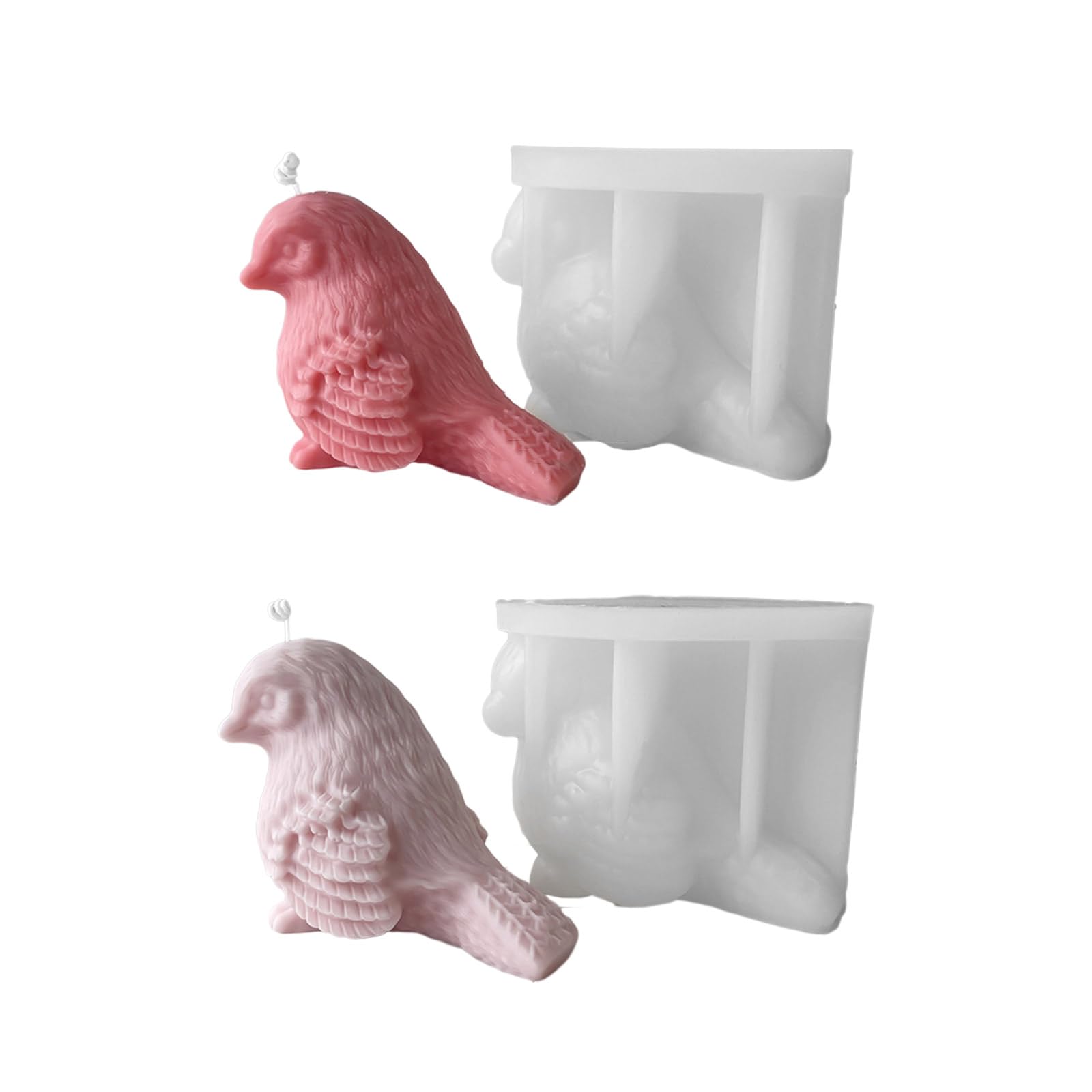 Molde epoxi para decoración de pájaros de Navidad, hecho a mano, velas de cera y jabón, moldes para decoraciones para hacer silicona