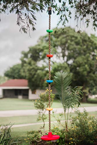 Tree Swing Climbing Rope - Kids Backyard Disc Swings - Outdoor Toys Playset Accessories - Outside Disk Seat For Swingset #TOP6