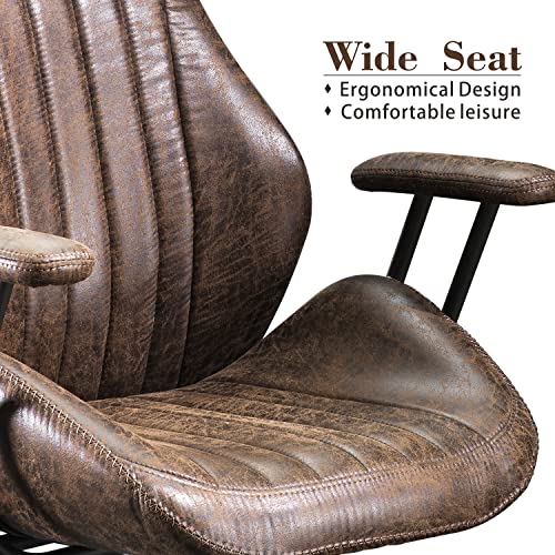 Ovios Ergonomic Office Chair Computer Desk Chair High Back Suede Fabric Desk Chair For Executive Or Home Office (Dark Brown) #TOP7