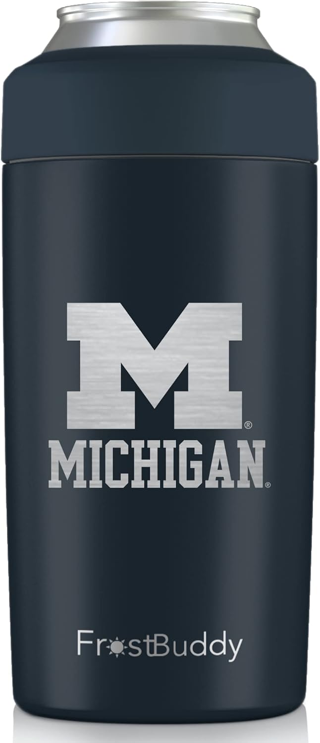 WinCraft NCAA Michigan Wolverines Slim Can Cooler | Colori Squadra Schiuma Alta Densità - 2