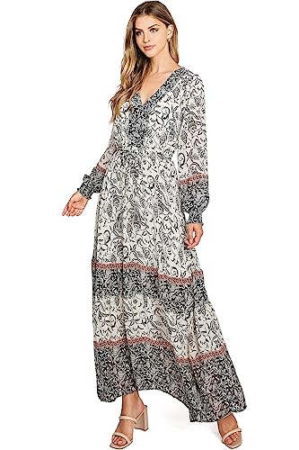 lovestitch maxi dress with pockets Love Stitch Womens floral Summer Floral Pocket Maxi Dress Size Medium To Large