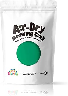 Sago Brothers Modeling Clay for Kids - Green, 7 oz Molding Magic Clay for Kids Air Dry, Super Soft Clay for DIY Slime, Ultra Light Air Dry Modeling Clay for Toddlers Children Teens