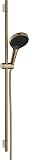 hansgrohe Rainfinity - Set Doccetta per Doccia con Doccino (3 Getti), Tubo Flessibile (1,60 M) E Asta Doccia (0,9 M), Bronzo Spazzolato - 1