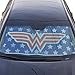 Wonder Woman Red Logo DC Comics Official Licensed Front Windshield Sun Shade-Accordion Folding Auto Sunshade for Car Truck SUV-Blocks UV Rays Sun Visor Protector-Keep Your Vehicle Cool- 58 x 27 Inch