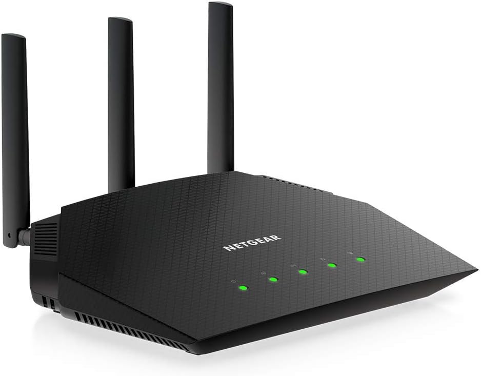 NETGEAR 4-Stream WiFi 6 Router (R6700AX) – AX1800 Wireless Speed (Up to 1.8 Gbps) | 1,500 sq. ft. Coverage (Renewed) NETGEAR 4-Stream WiFi 6 Router (R6700AX) – AX1800 Wireless Speed (Up to 1.8 Gbps) | 1,500 sq. ft. Coverage (Renewed)