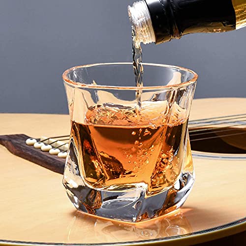 Foto von Smaier Whiskeyglas 4er Set, 300 ml Vintage Whiskey Glas, Herren personalisiertes Whiskey Glas Geschenkset, Cocktail oder Saft Wein Zubehör