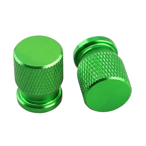 Bouchons de Valve de pneu de roue en aluminium CNC for moto, couvercle hermétique, compatible avec GSXR 600 750 1000 GSX-R 600 750 1000 125 150 1998-2026(Green-NO logo)
