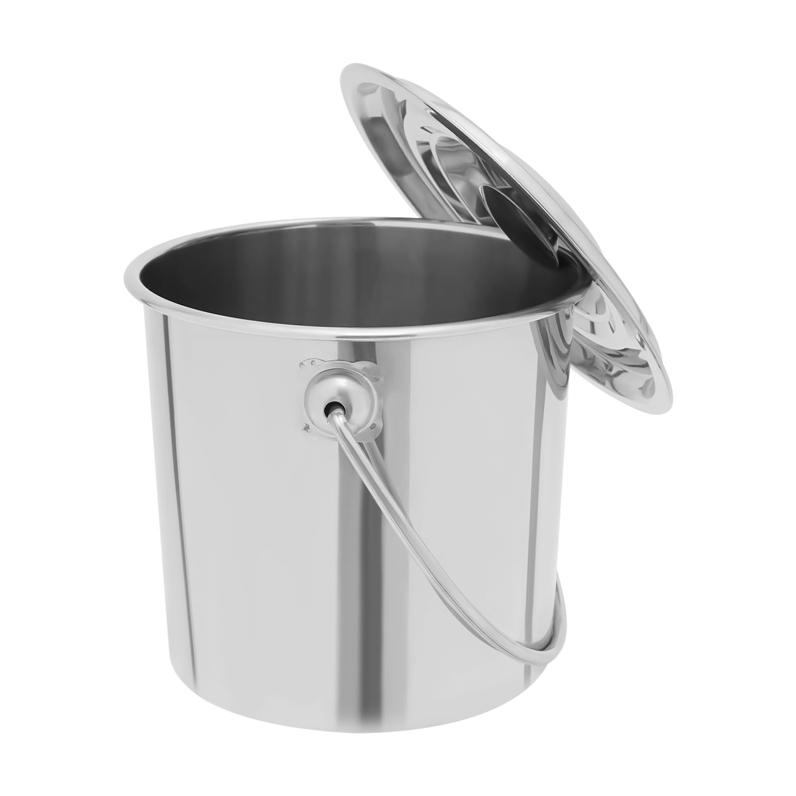 Secchio In Acciaio Inox 304 Da 6 Litri Con Coperchio Ermetico – Per Alimenti, Ghiaccio, Champagne - 3