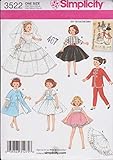 Simplicity Pattern 3522 10 1/2' Clothes For Dolls Such As Little Miss Revlon And Miss Ginger
