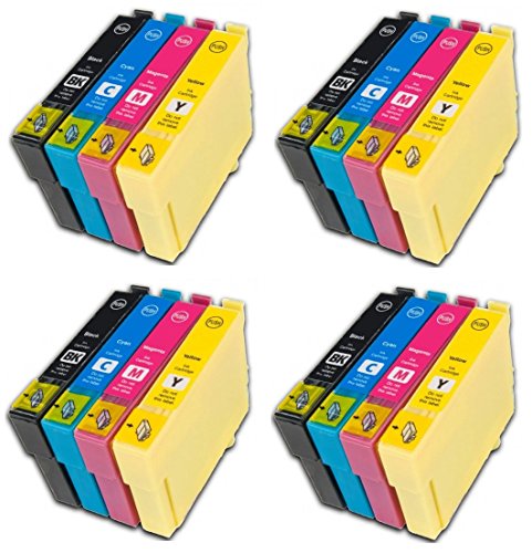 Prestige Cartridge 16 XL Cartuchos de Tinta para Epson Stylus CX3600 CX3650 CX4600 CX6400 CX6600 C64 C66 C68 C84 C84N C84WN C86n | compatibles para Epson T0441 T0442 T0443 T0444