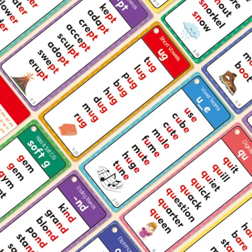 Image of SNOWIE Soft Phonics Flash Cards for Baby, 60 Cards with 117 Phonics Groups