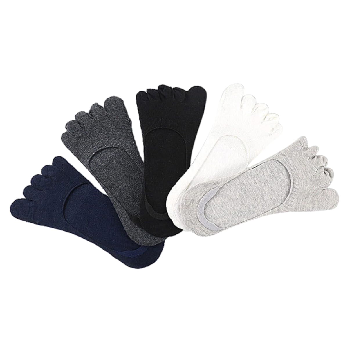 FOMIYES 10paare Unsichtbare Baumwollsocken Für Atmungsaktive Fünf-zehen-socken Mischfarben Für Alltag Und Sneaker Für Schule Und