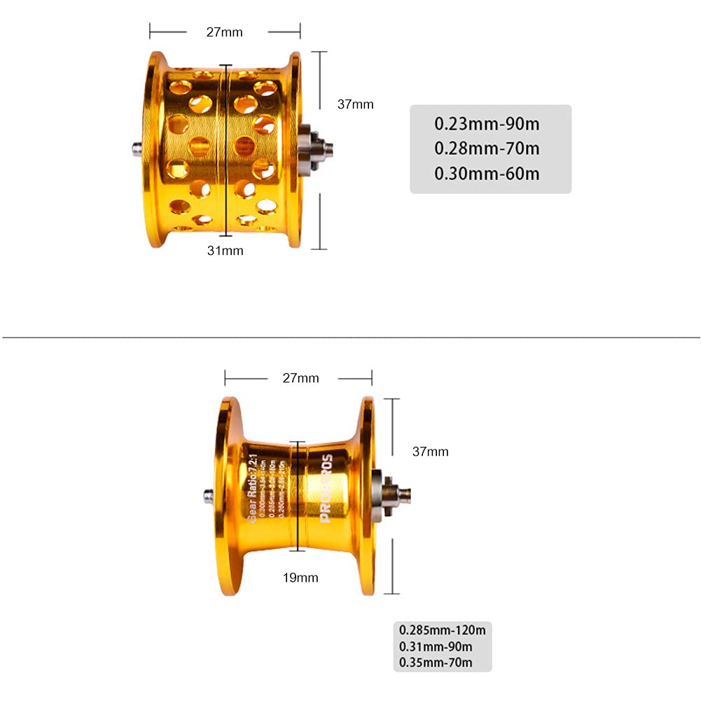 Amazon | ベイトリールスプール リールパーツ ベアリングスプール 18+