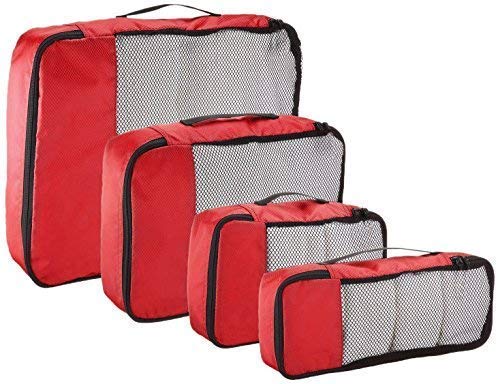 Image of Rl Red Packing Cubes -Set Of 4 (Small .Medium , Large And Slim)
