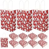 WEKAMOS 12個 テニステーマ中紙袋 パーティー装飾用プレゼント袋 キャンディーおや収納 大人向け記念品バッグ